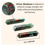 African Bloodstone Pencil Points (Double Terminated) (Set of 3)