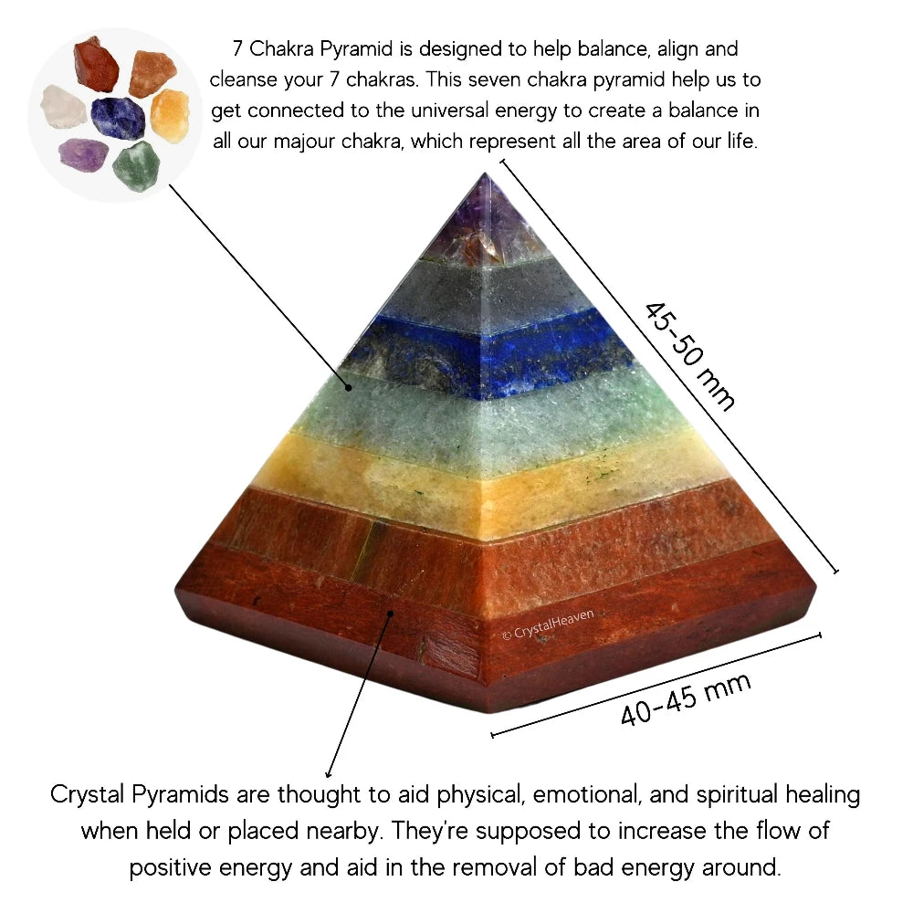 7 Chakra Pyramid (2 Inch)
