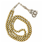 Golden Hematite Crystal Tasbih (Silver)
