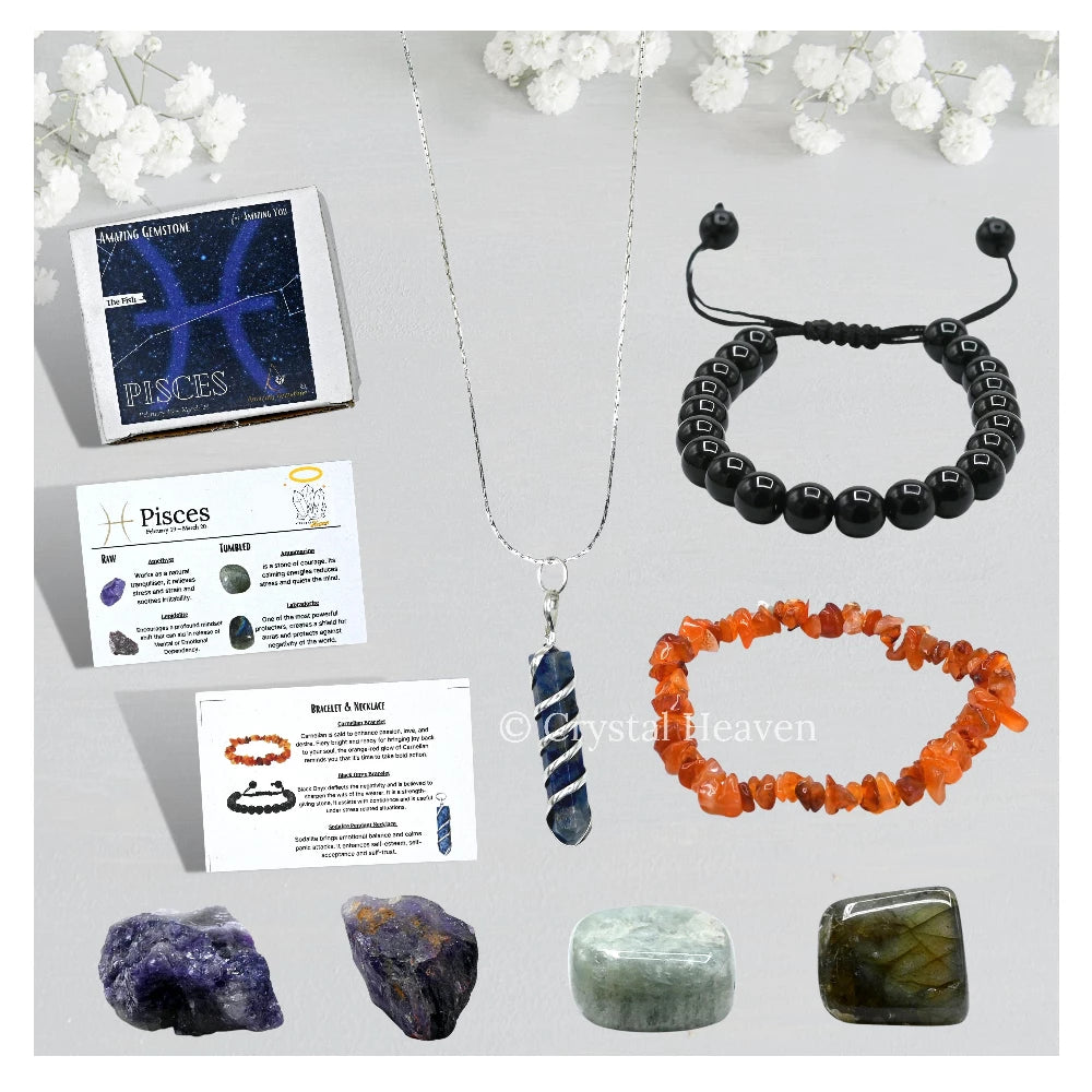 Pisces Healing Crystals and Stones Premium Set