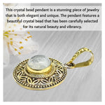 Rainbow Moonstone Bead Pendant Necklace (Gold)