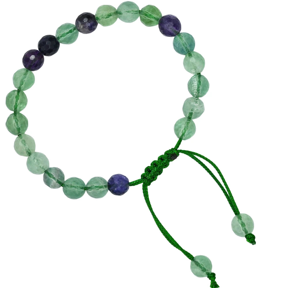 Multi Fluorite Bracelet (Faceted-Adjustable)