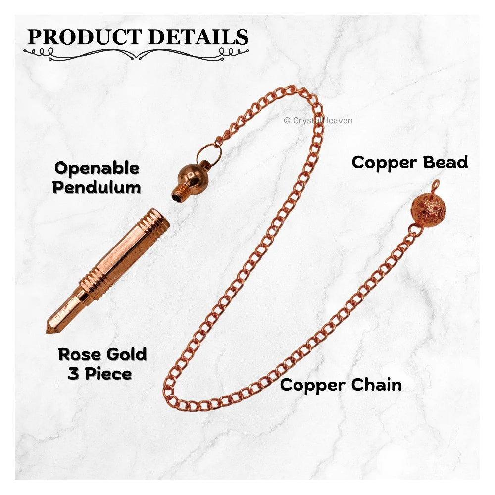 Metal Brass Pendulum - Rose Gold 3 Piece (MP14)