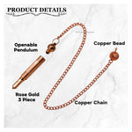 Metal Brass Pendulum - Rose Gold 3 Piece (MP14)