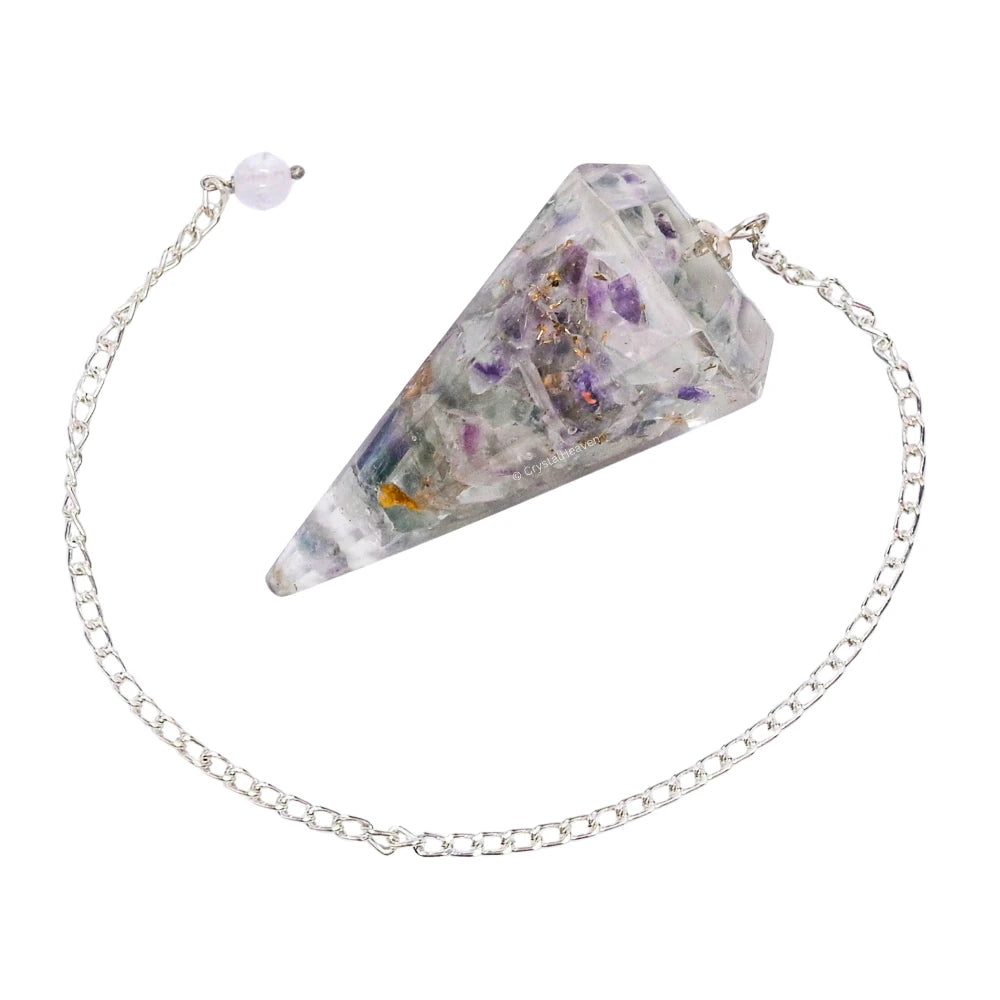 Fluorite Crystal Orgone Pendulum
