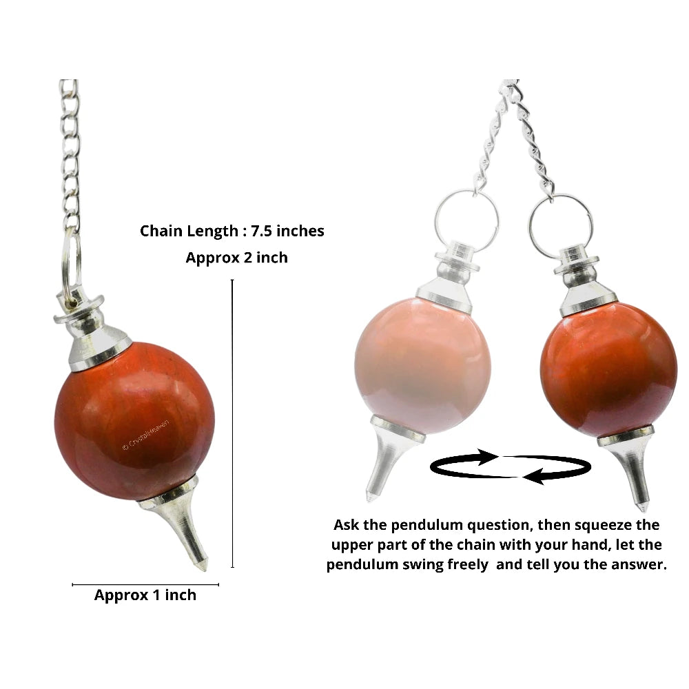 Red Jasper Ball Pendulum