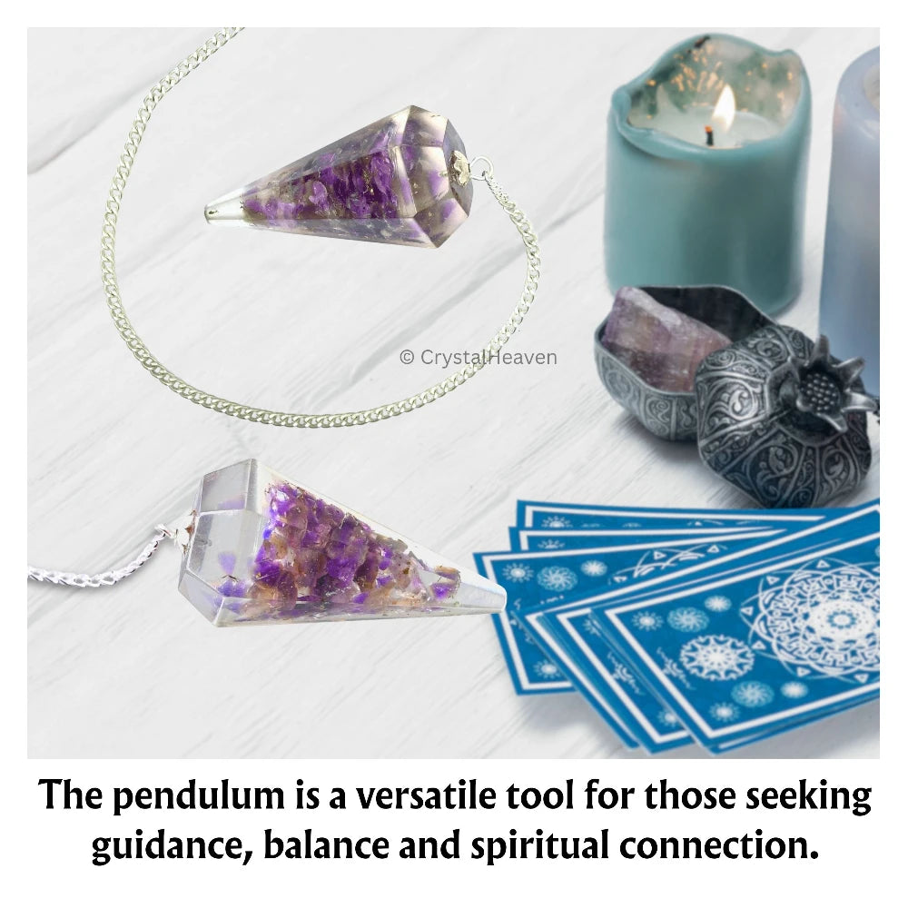 Amethyst Crystal Orgone Pendulum