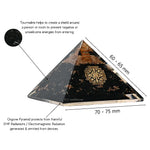 Black Tourmaline Orgone Pyramid (Small Shri Yantra)