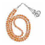 Sunstone Crystal Tasbih (Silver)