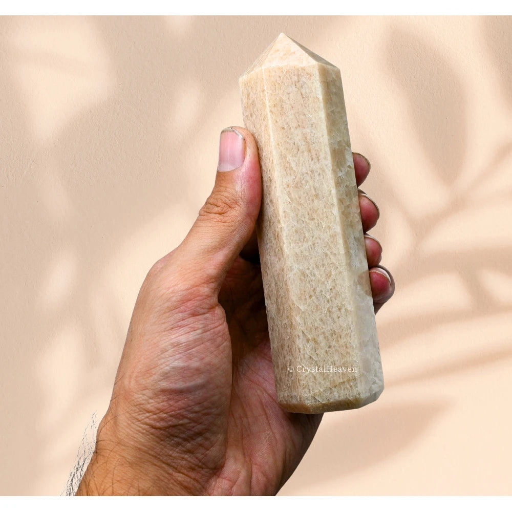 Large Cream Moonstone Tower