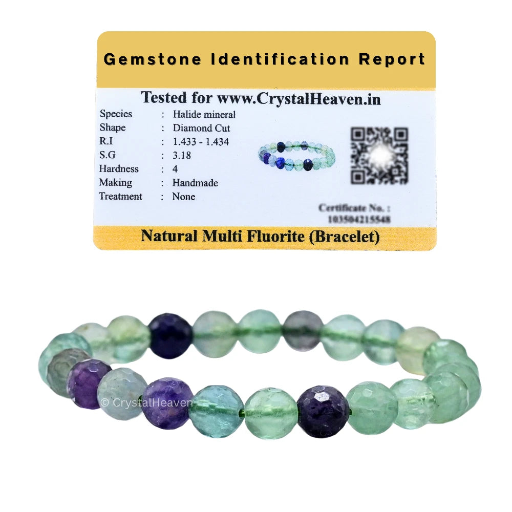 Multi Fluorite Bracelet (Faceted-Stretchable)