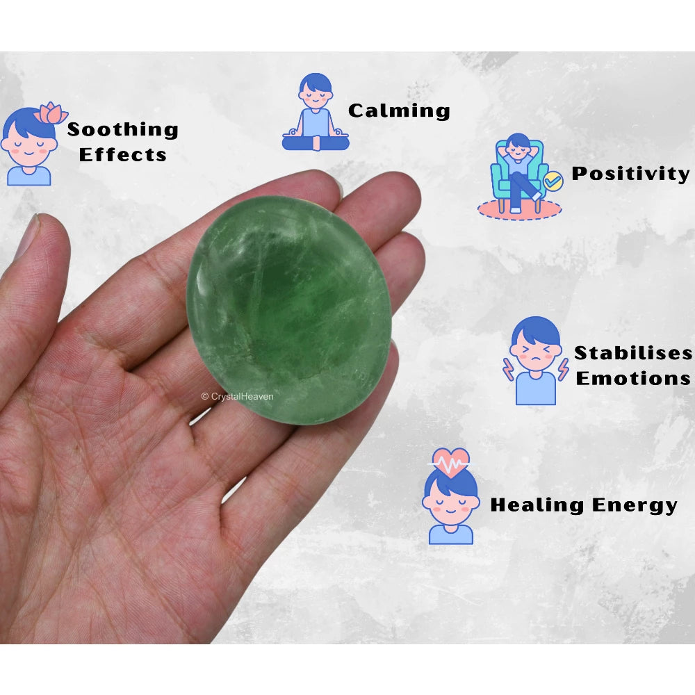 Green Fluorite Palm Stone