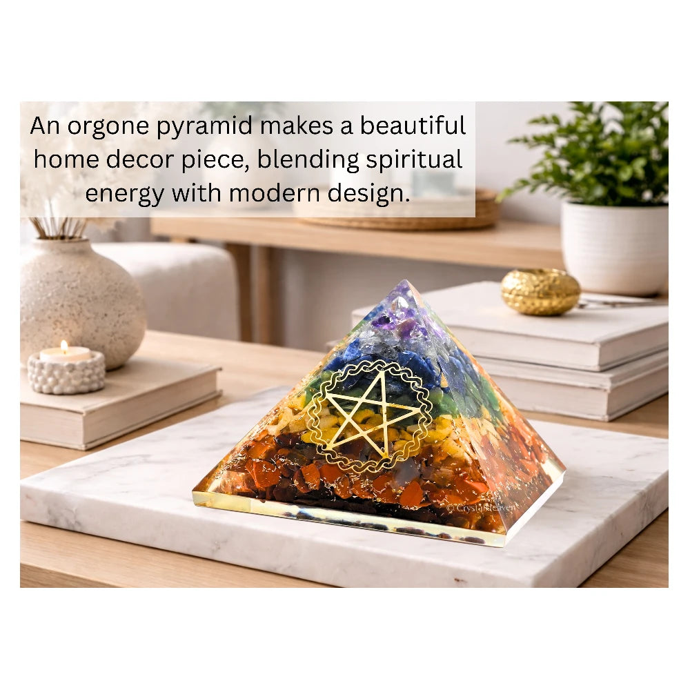 7 Chakra Orgone Pyramid (Pentacle)