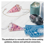 Rose Quartz Amethyst Clear Quartz Crystal Orgone Pendulum