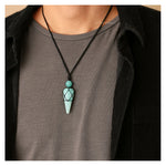 Amazonite Pendulum Pendant Necklace (Macrame)