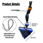 Sodalite Pyramid Macrame Pendant Necklace