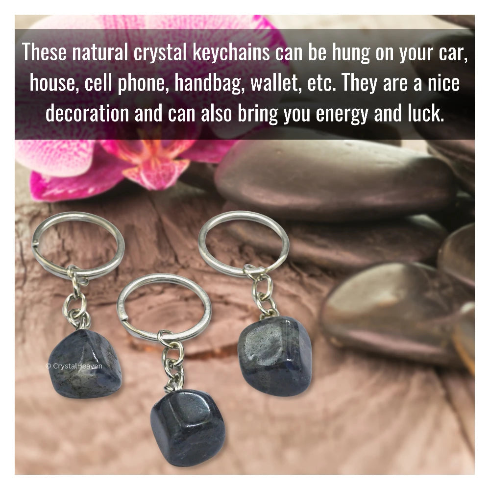 Iolite Crystal Keychain (Tumbled)