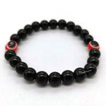 Red and Black Obsidian Evil Eye Bracelet