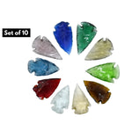 Mix Color Glass Arrowhead - 1" to 1.5" (10 Pieces)