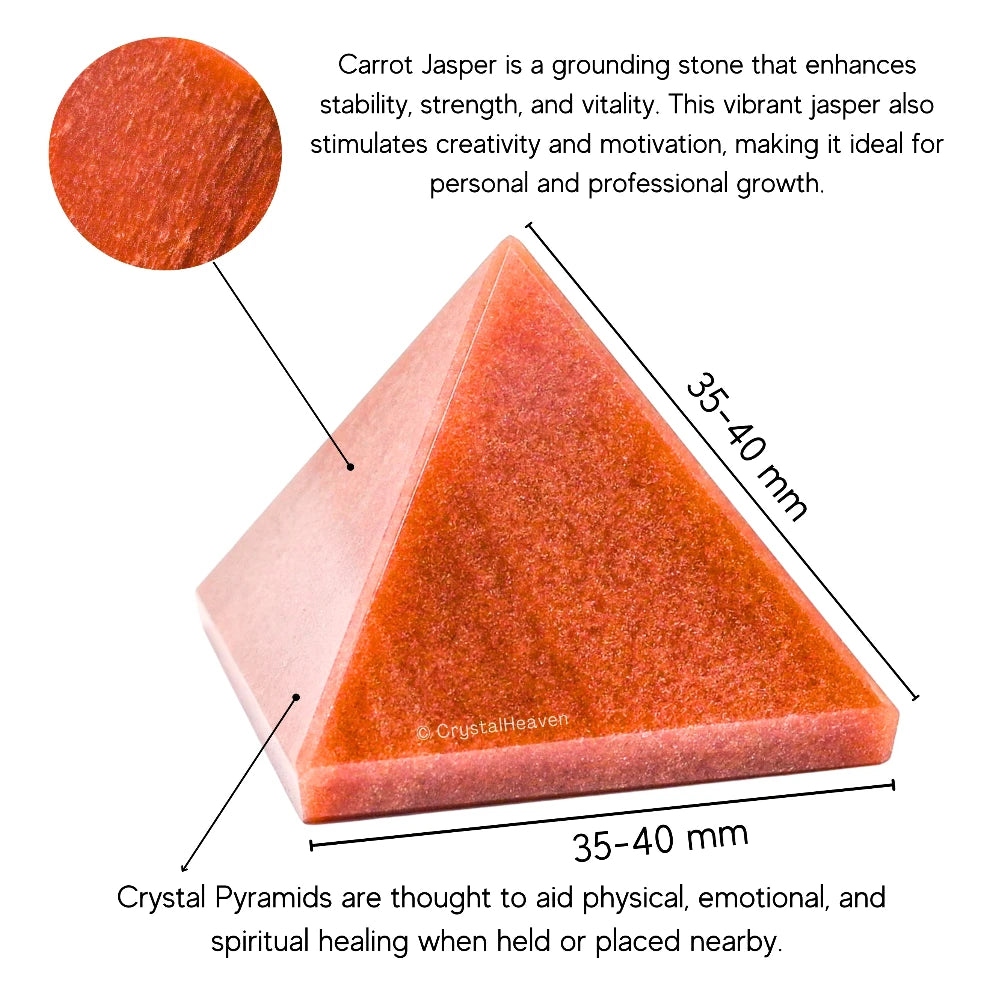 Carrot Jasper Pyramid (1.5 Inch)