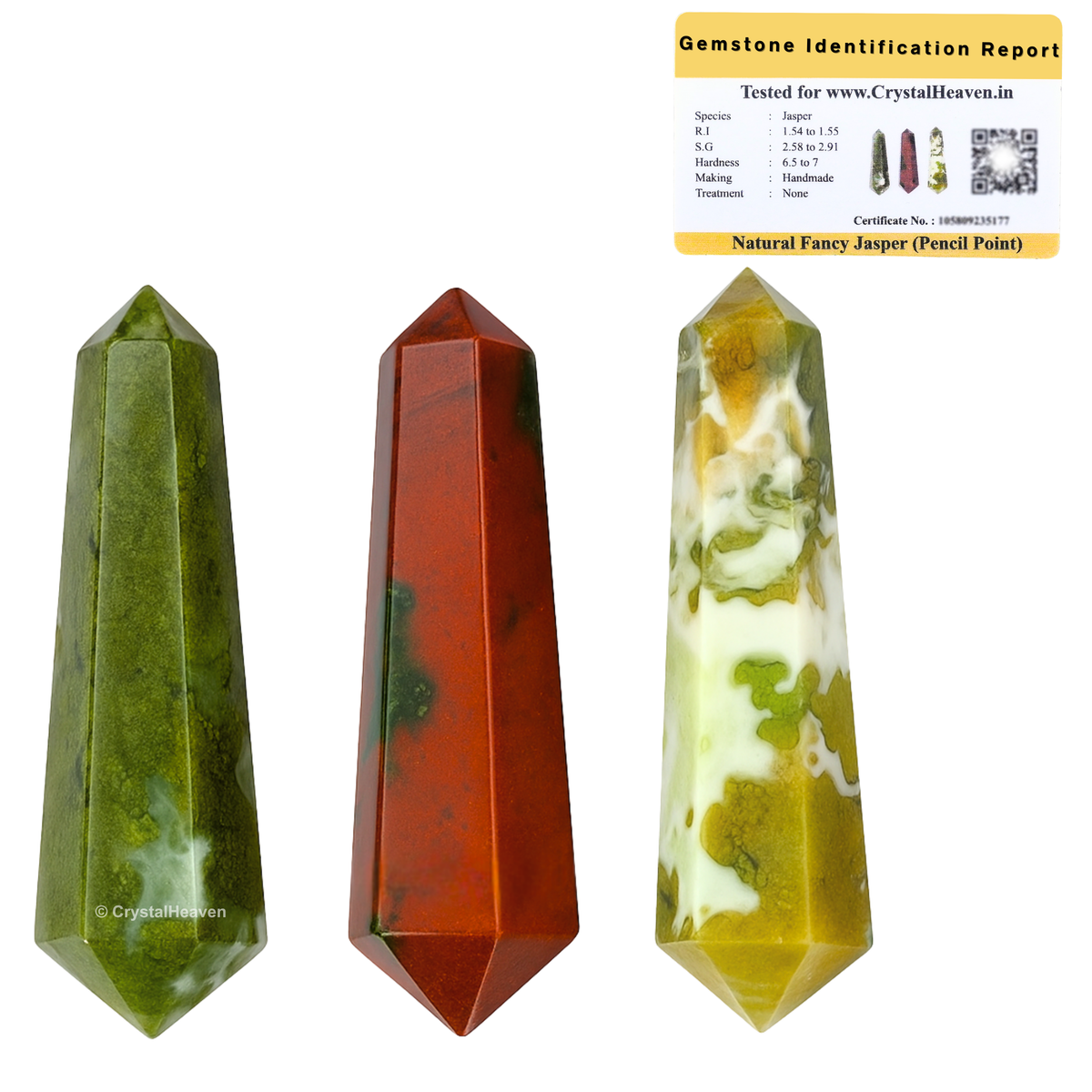 Fancy Jasper Pencil Points (Double Terminated) (Set of 50)