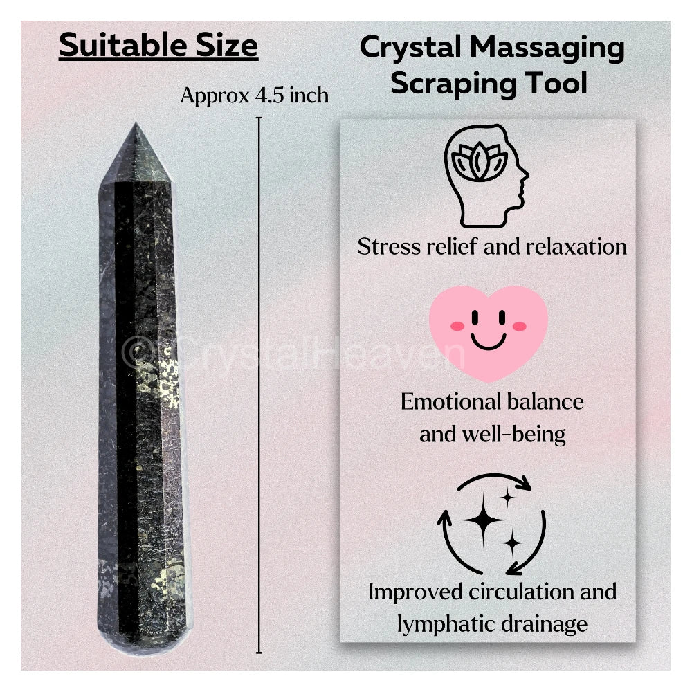 Nuummite Wand (Faceted)
