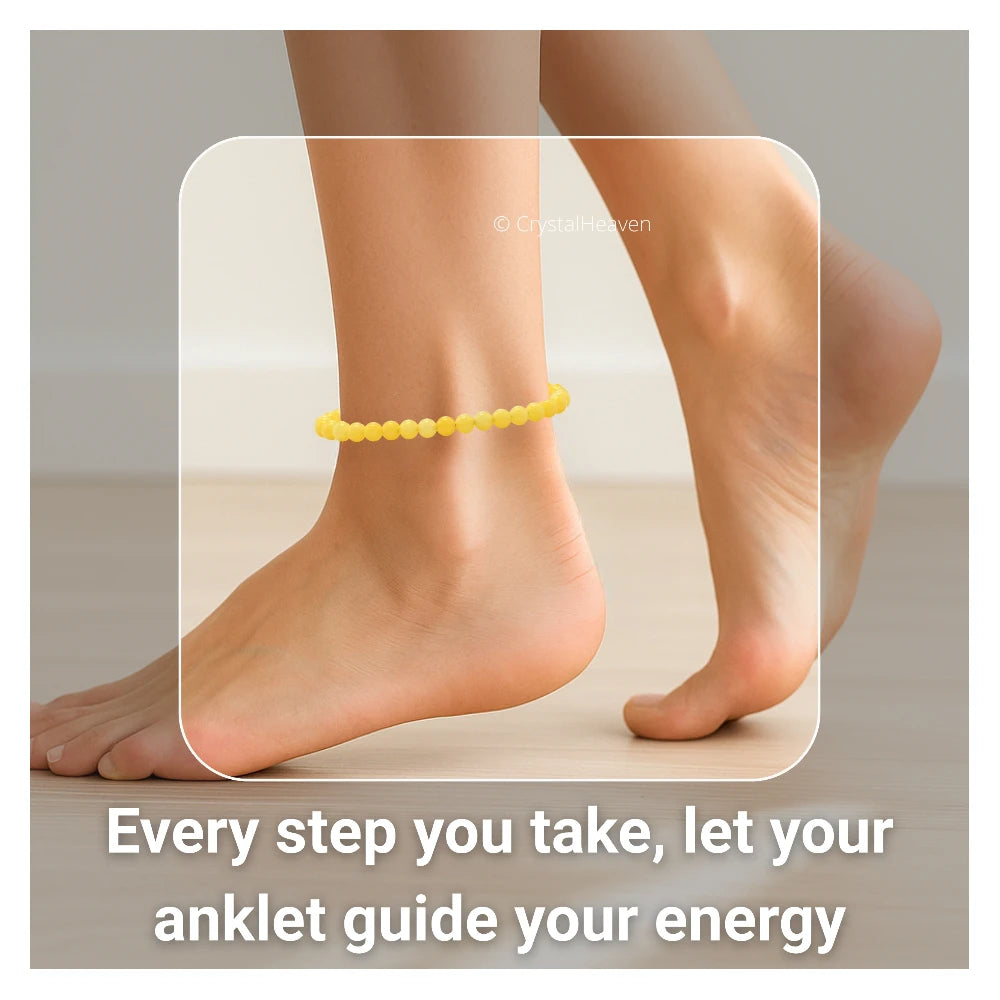 Yellow Calcite Anklet (Without Knot)