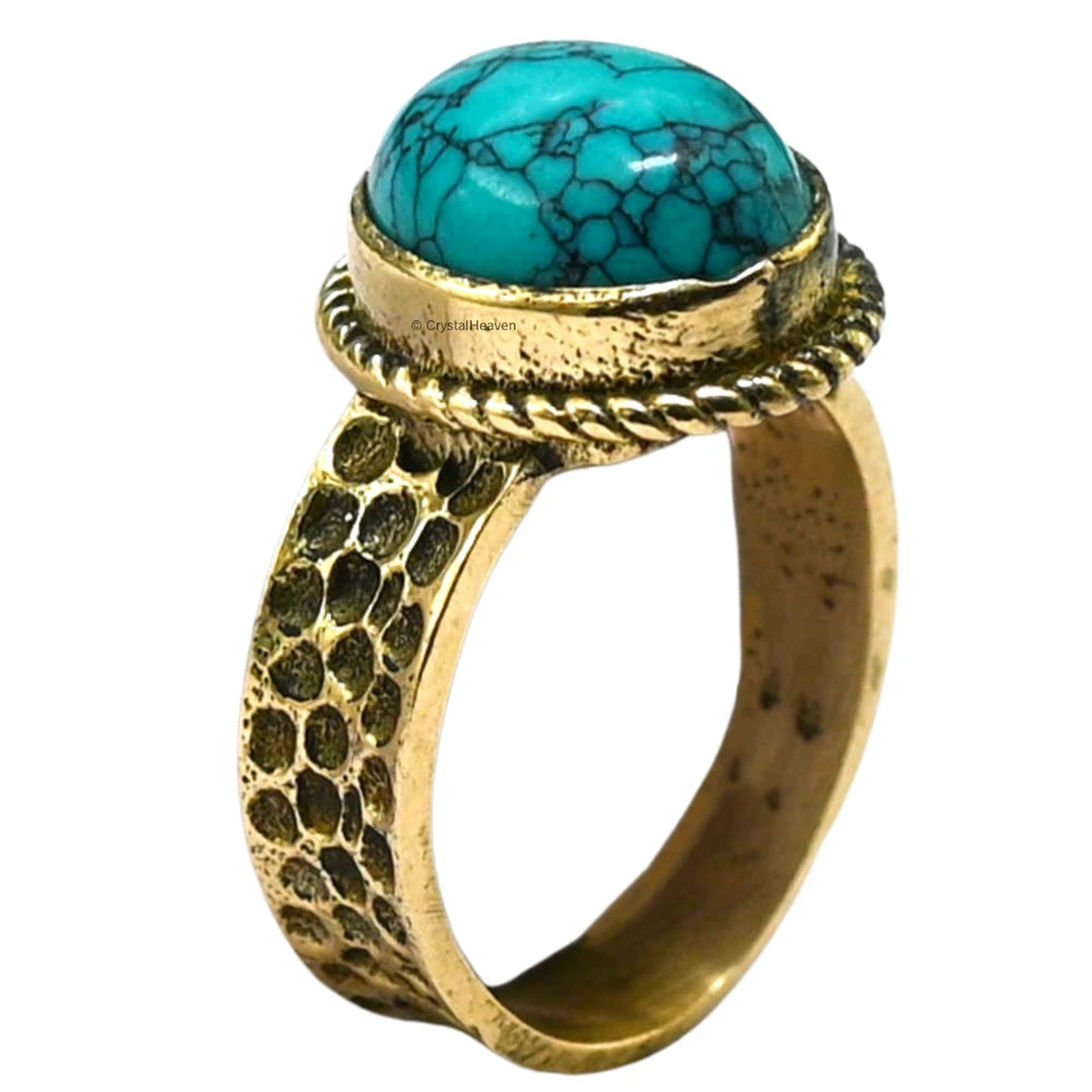 Turquoise Ring (Gold/Oval)