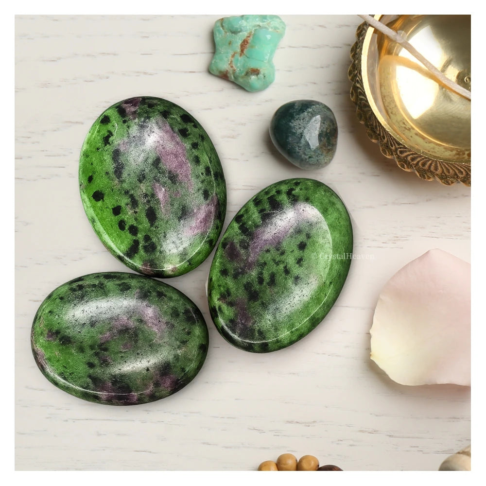 Ruby Zoisite Worry Stone