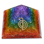 7 Chakra Onyx Orgone Pyramid (Reiki)