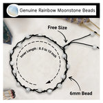 Rainbow Moonstone Anklet (Hand Knotted)