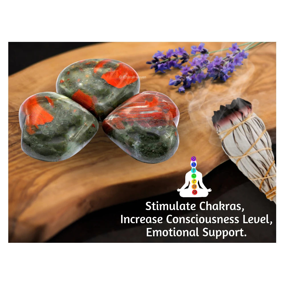 African Bloodstone Heart