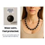 6mm Karungali Necklace - Classic Silver Chain