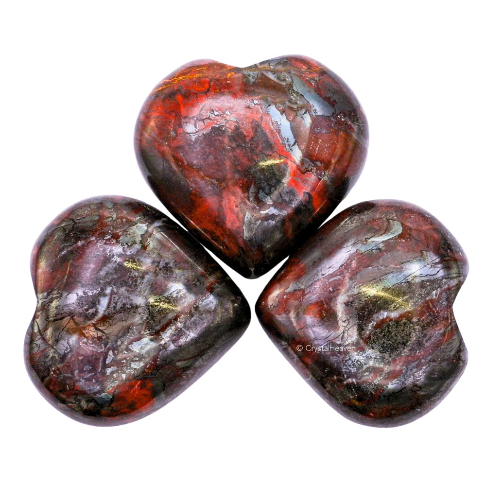 Red Jasper Hematite Heart