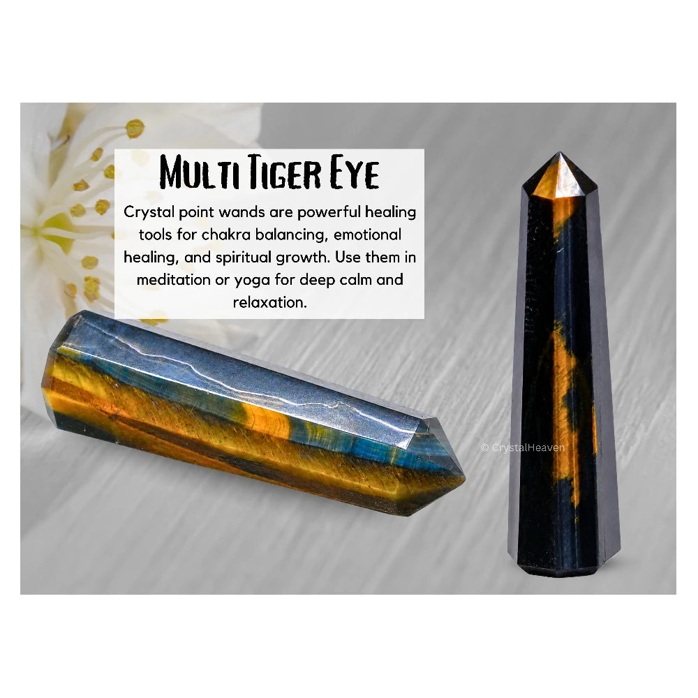 Multi Tiger Eye Crystal Tower (3" to 4" inch)