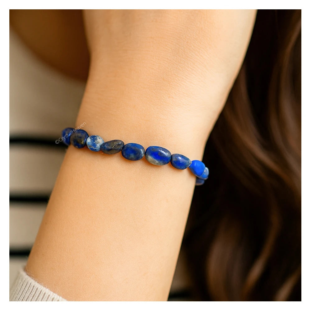 Lapis Lazuli Tumbled Bracelet (Elastic)