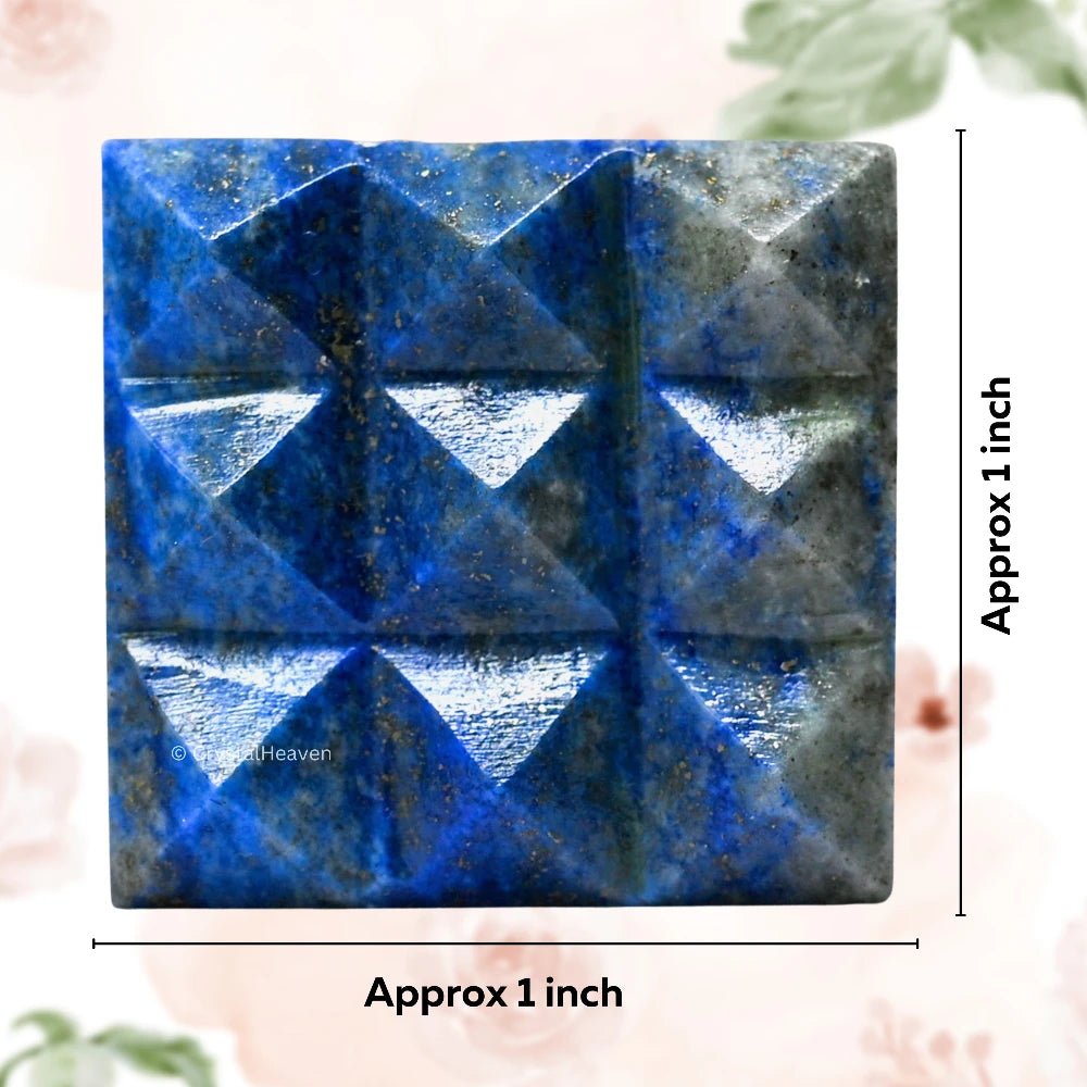 Lapis Lazuli 9 Pyramid Plate