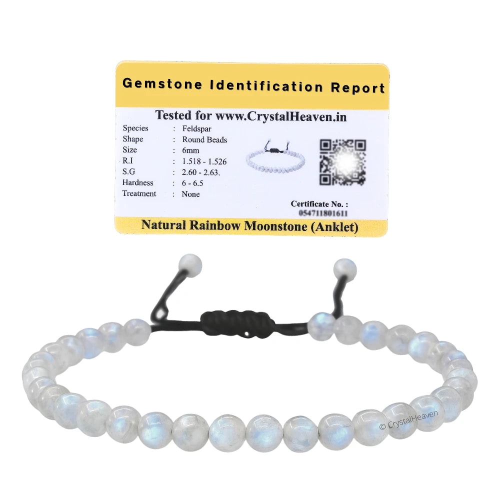Rainbow Moonstone Anklet (Without Knot)