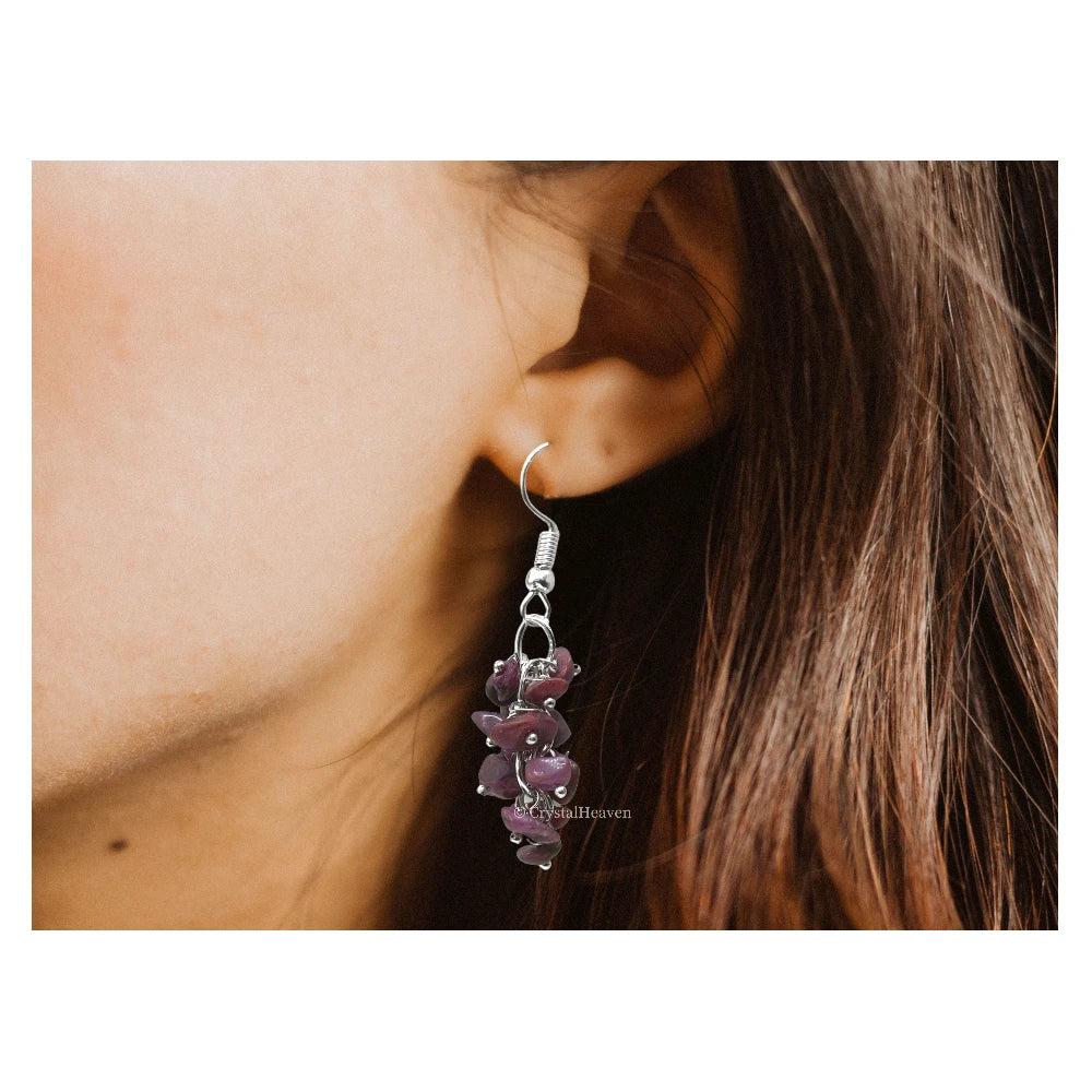 Ruby Crystal Earrings
