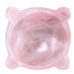 Rose Quartz Crystal Diya - 4 Batti