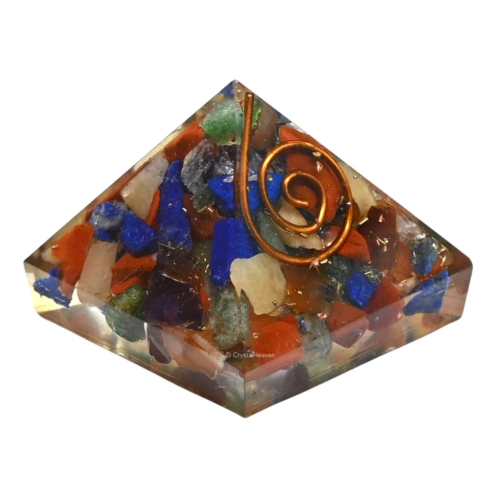 Mix Chakra Orgone Pyramid - 30mm