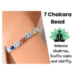 7 Chakra Bracelet - Premium Silver Chain