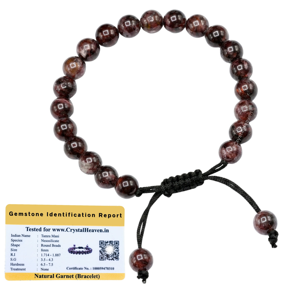 Garnet Bracelet (Adjustable)