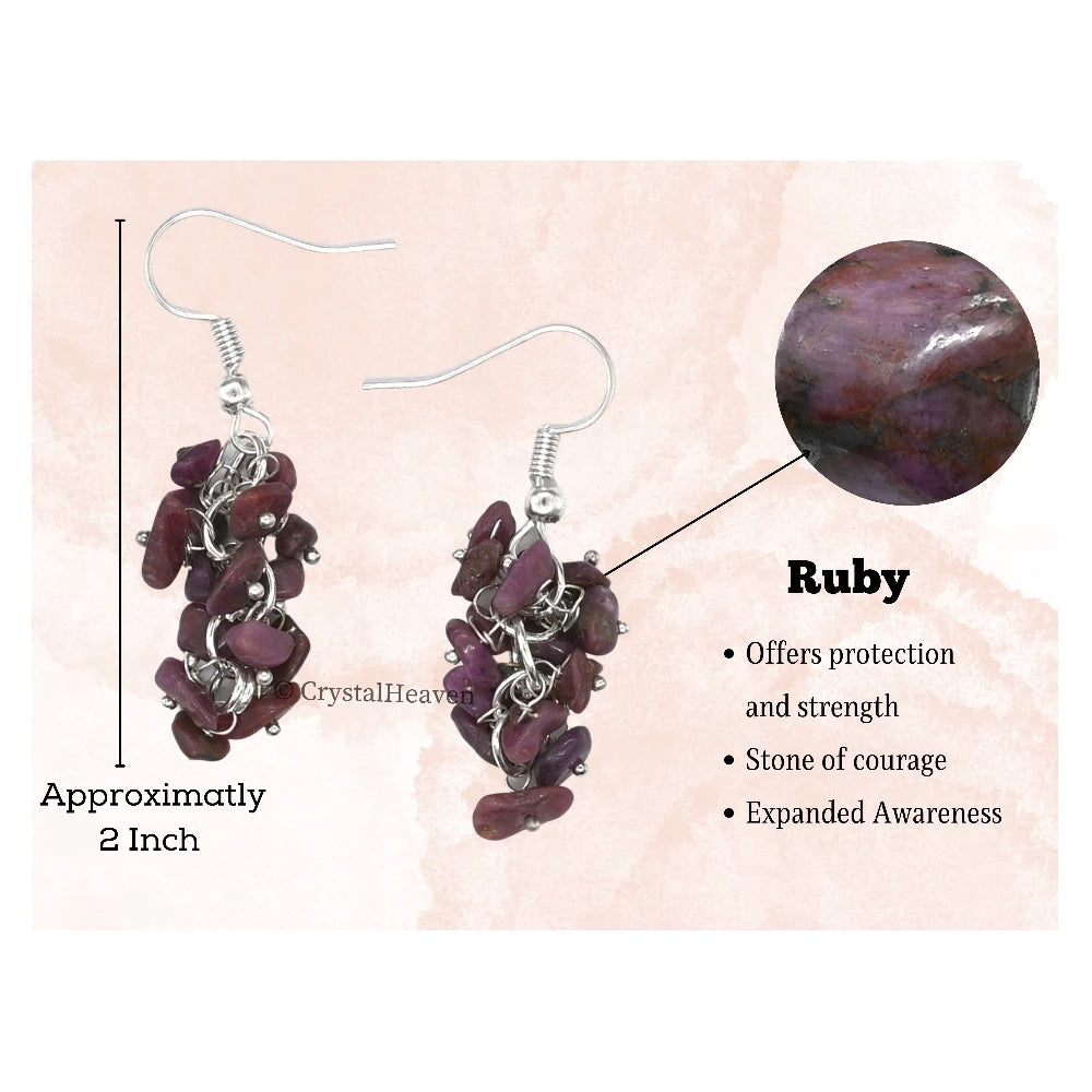 Ruby Crystal Earrings