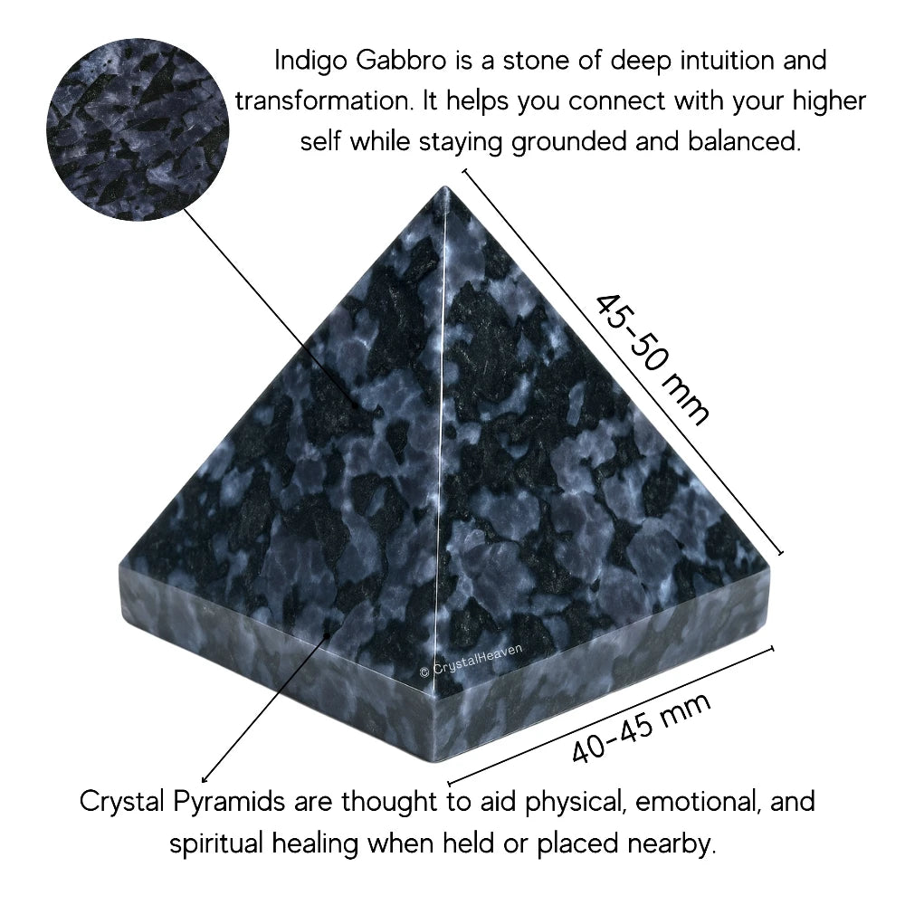 Indigo Gabbro Pyramid (2 Inch)
