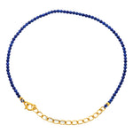 Lapis Lazuli Bracelets - 2mm Faceted Beads (Gold)