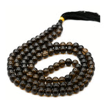 Smoky Quartz Japa Mala (Without Knot)