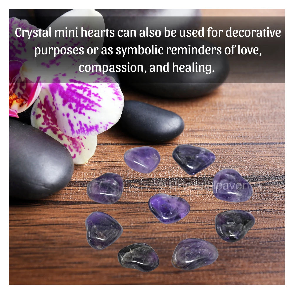 Amethyst Mini Heart - 15 mm (Pack of 10)