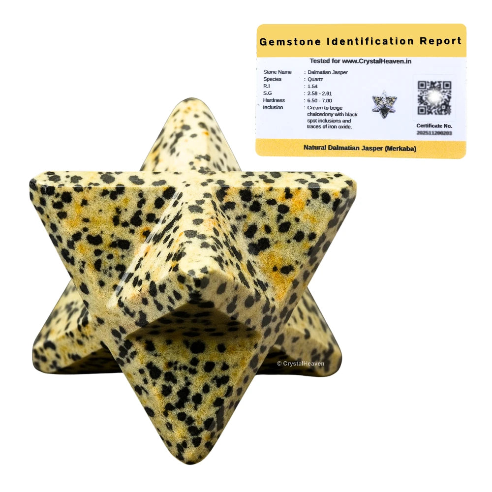 Dalmatian Jasper Crystal Merkaba (35-45 mm)