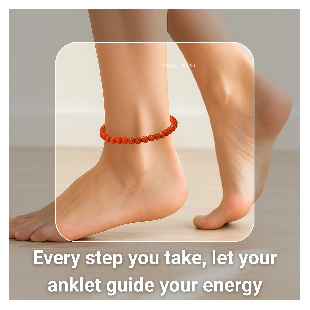 Red Jasper Anklet (Without Knot)